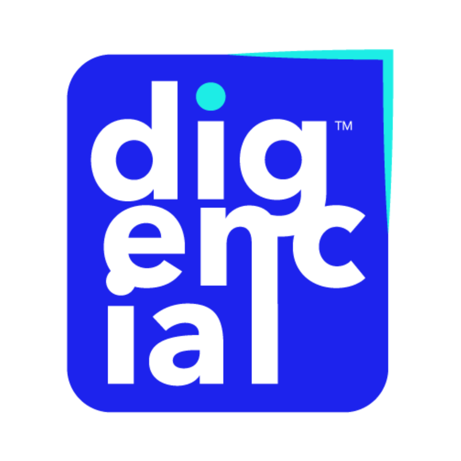 Logo oficial Digencial em azul e branco